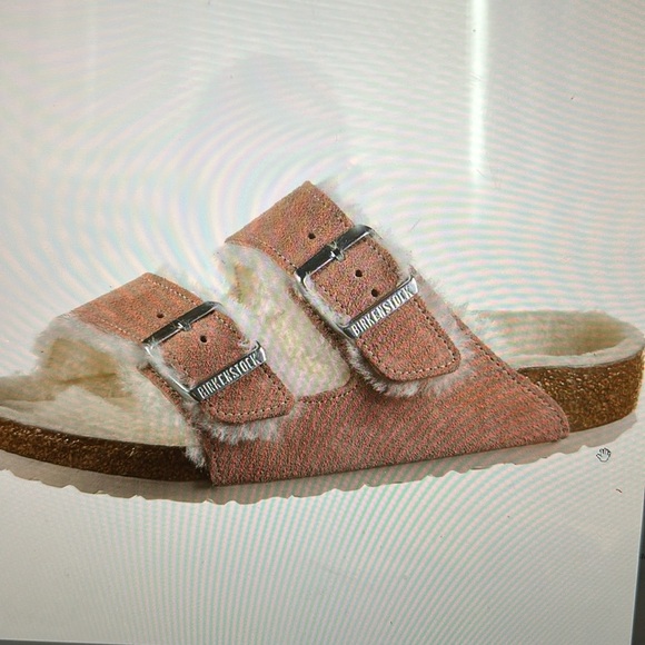 Birkenstock Women's Arizona Shearling Sandals, Mink, Tan Womens size 8 - Picture 9 of 9